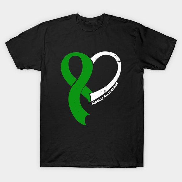 Bipolar Awareness Hople Love Heart Ribbon Happy Valentines Day T-Shirt by BoongMie